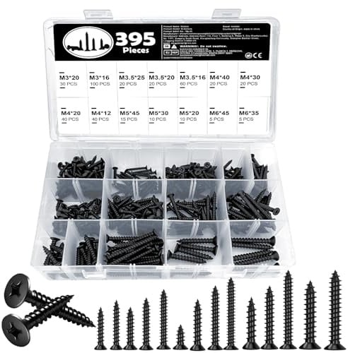 395-teiliges Set selbstschneidender Schrauben