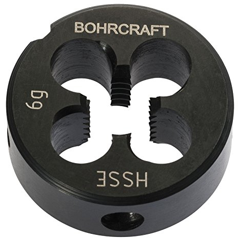 Bohrcraft 42101100600, Gewindeschneideisen M6 HSS-Co , für Stahl, Edelstahl,NE-Metalle, Schneideisen