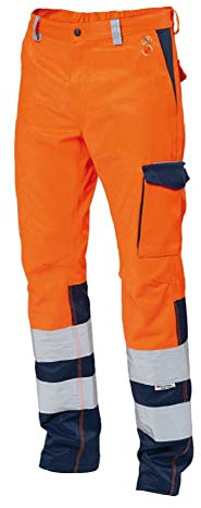Siggi Pantaloni Bicolore Alta Visibilita' Advance Arancio/Blu,Uomo,L