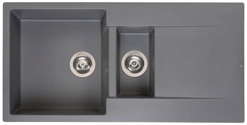 Reginox Amsterdam 15GS 1.5 Bowl Granite Reversible Inset Grey Kitchen Sink