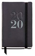 Miquelrius 31180 Taschenkalender 2020, Wochenansicht, horizontal, 90 x 140 mm, Luxor Schwarz, Castellano