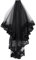 ITODA Schleier Halloween Brautschleier mit Kamm Gothic Haarschmuck Hexe Kopfschmuck Spitze Brautschmuck Vintage Witwenschleier Braut Accessoires Horrorbraut Haarspange für Party Karneval Maskerade