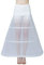 BEAUTELICATE Petticoat Unterröcke Reifrock Damen Lang A-Linie Crinoline Hohe Taille für Brautkleid Abendkleid Hochzeit Rockabilly Weiß (Weiß - 3 Reifen,38-40)
