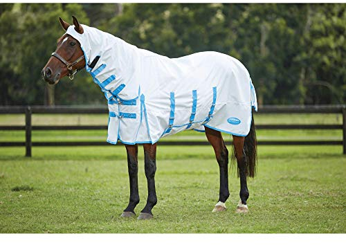 WeatherBeeta Ekzemdecke ComFiTec Sweet Itch Combo 95 cm - 95 cm - Weiß-Blau