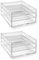 OSCO Portrait Clear Acrylic 3 Tier Papersorter | 2 Pack | A4 Document Storage | Filing Drawers | Paperwork Organiser | Desk Tidy | Lego Sorter| Coffee Capsule Pods Holder | H13 x D32 x W24 cm |