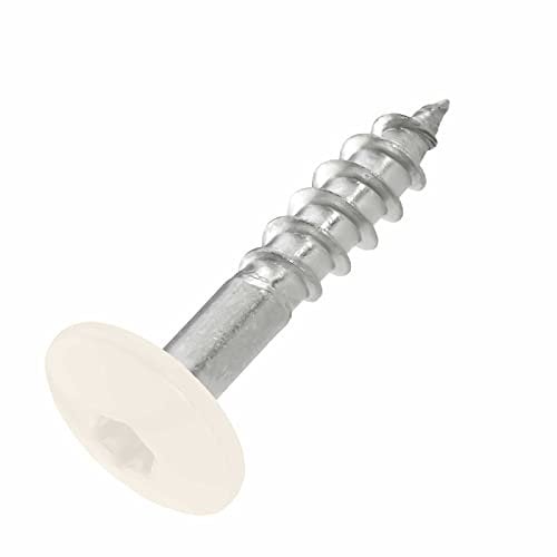 SCREW REBEL Fassadenschrauben 4,8x25 TX20 - RAL 9010, Reinweiß - 100 Stück Edelstahl A2 Trespo