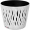 KOTARBAU® Pot de Fleurs 225x190 mm Blanc Effet de Vague en 3D Sable du Désert Rond avec Pot Intérieur