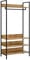 Timber Art Design UK Zahra Bedroom Double Open Wardrobe Freestanding 4 Shelves Furniture Storage Cupboard Clothes Rack Storage Organizer Open Cupboard Bookshelf Cabinet for Living Room, Bedroom