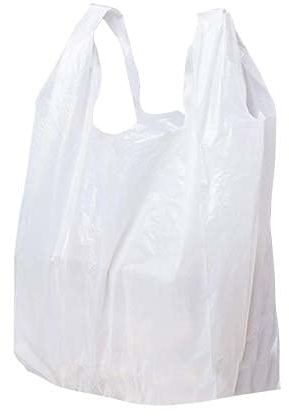 Sabco - Heavy Duty 13 x 19 x 23 White Plastic Carrier Bags With Handles - Qty 80 Pcs Pack - Vest Carriers Ideal For Grocery Shopping Takeaway Freezer (1)