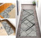 ZDOHMij Teppich Läufer Flur 110x300cm Grau Küche Schlafzimmer Teppichläufer rutschfest Küchenläufer Wohnzimmer Waschbar Meterware KüchenTeppich Korridor Teppich Modern Polyester, Anpassbare Größe