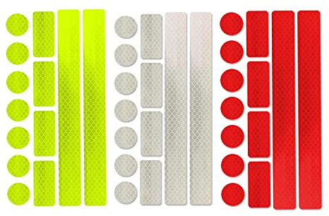 Reflektierende Aufkleber Reflektor Reflektoren Reflektorband: 39er Reflektoren Zum Kleben und Ideal für Fahrrad, Kinderwagen, Schulranzen, Rucksack, Kleidung - Perfekte Wahl für Familien