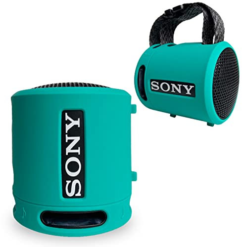 Funda de silicona para Sony SRS-XB13 Altavoz portátil inalámbrico extra bajo, funda protectora para Sony SRS-XB13 Compact Bluetooth Altavoz Accesorios (Azul polvo)