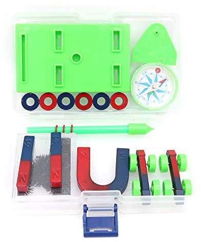 Fasizi Physikalischer Magnet Experimentierset Populäre Wissenschaft U-förmiger runder Stabmagnet, Eisenpulverbox Magnetschwebe-Experimentierausrüstung