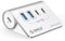 ORICO USB Hub, USB 3.2 Gen 1 Verteiler mit 2 USB-A Port und 2 USB-C Port, Aliuminum USB Splitter mit 0.5M USB C Kabel und Typ C Netzteil Port für MacBook, MacBook Pro
