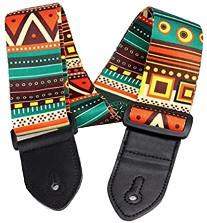 DAQIEPIN Gitarrengurt Gitarrenzubehör Verstellbares design Folk Wärmeübertragung Polyester Baumwolldruck persönlichkeit Retro-Gitarrenbass Ukulele Musikinstrument Gurt persönlichkeit Polyestergurt