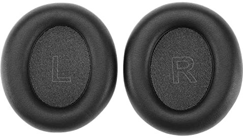 eMagTech 1 Pair Earphones Pads Replacement Compatible with Anker Soundcore Life Q30 Q35 Protein Leather Foam Ear Cushion Soft Earphones Cover Pads Black