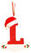 TianWlio Kleine Anhänger Holz Weihnachten Deko Personalisierte Dekorationen Buchstaben Weihnachten Personalisierte Buchstaben Weihnachtsschmuck 26 für eine Festliche Weihnachtsdekoration (red12, L)