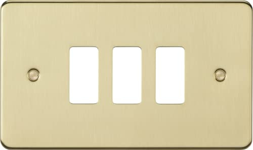 Knightsbridge 3G Grid faceplate - Brushed Brass