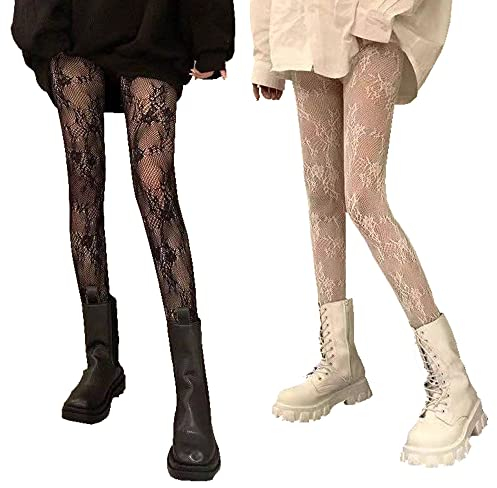 XSQD Skinny Femmes, Bas, Collants De Filet De Pêche, Collants De Maille, Collant Femme, Collant De Filet