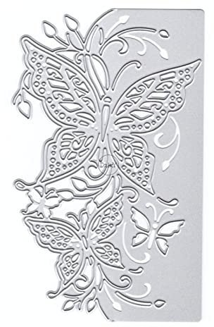 DzIxY Metall-Stanzformen mit Schmetterlingsspitze, für Kartenherstellung, Prägepapier, Stanzformen, Scrapbooking, Maschinen, Schablonen, Aufbewahrungstaschen, Zubehör