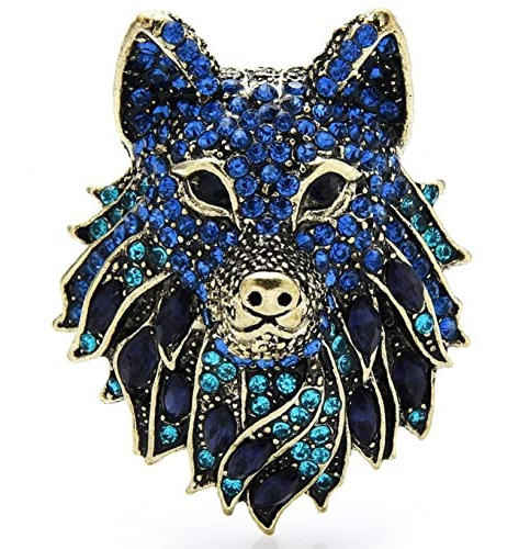 Broches Vintage Broche pour Femmes Hommes Étincelants en De Loup Pignon Épingle De Sécurité Broche Punk Costume Pin Pin Bijoux pour Les Cadeaux d'anniversaire De Saint-Valentin