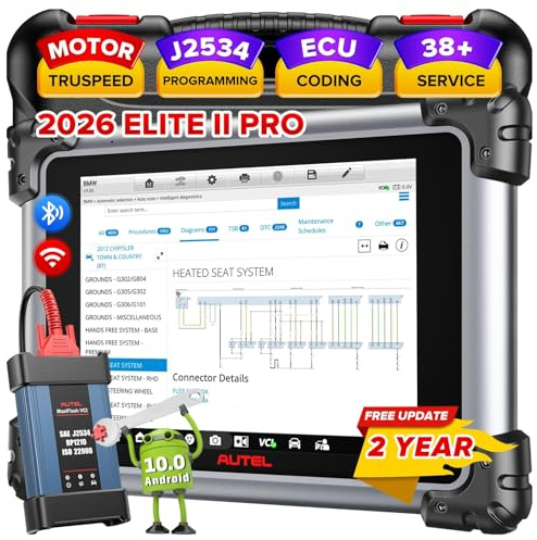 Autel MaxiSys Elite II PRO, 3K+ Active Test, 40+ Resets, CANFD DoIP | 2026 Elite Pro 2 with 2 Years Free Update, J2534 Programming as Ultra MS919 MS909 Up of MS908S PRO II MK908P, AutoScan 2.0