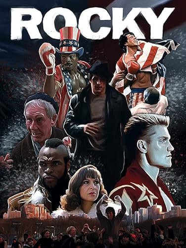 Rocky 4 Jason Edmiston Sylvester Stalone 6 Poster A2 - Filmkunstposter in verschiedenen Größen für Wohn- oder Schlafzimmerideen. Randlose Kultfilmbilder, klassische ikonische 70er, 80er, 90er Jahre,