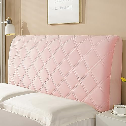 KAYBTNT Copri Testata Letto Universale, Copertura Testiera Letto Matrimoniale, Copritestiera Protezione Elastica Lavabile, Addensare Anti-Graffio Anti-Polvere,Rosa,180cm