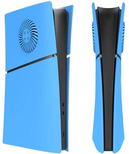 Façades de console pour PS5 Slim, avec évents de refroidissement,Plaques de protection latérales de remplacement pour Sony Playstation 5 Slim,Accessoires de protection de console (Édition numérique)