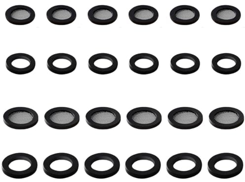 LuLiyLdJ 24 Stück Dichtungsringe, Dichtung Dusch für Brausekopf Dusche Gummidichtung Dusche für 11mm 14mm Dusch Brausekopf Wasserhahn Dichtung