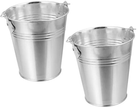 SEWOART 2piezas Cubo De Grasa para Barbacoa Recipiente De Portátil para Parrilla Bucket De Goteo para Uso BBQ Al Aire