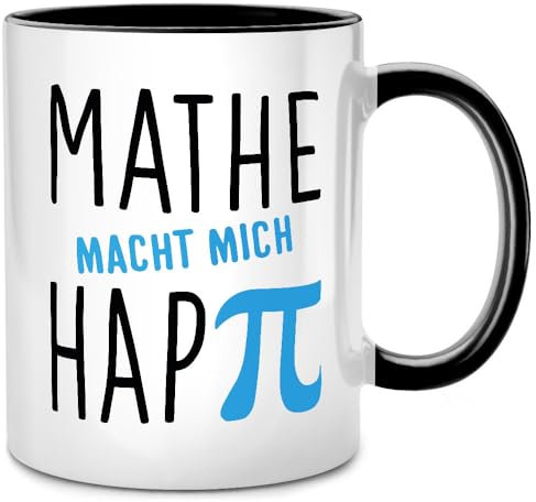 Seness Mathe macht mit Hap Pi lustige Tasse, Mathelehrer, Mathematik, witziges Lehrer Geschenk, Abschiedsgeschenk Lehrerin, Lehrerbedarf Zubehör Referendariat, Abschied Kollegen, Nerds Geeks