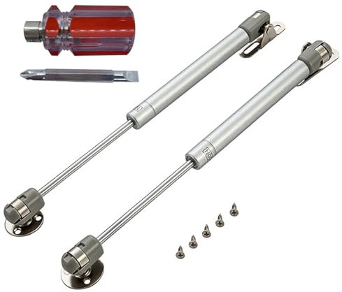 HAPPOW 2 Pack Gas Struts,200N Heavy Duty Gas Spring Lift Hinges, Lid Stay Support, Soft Close Gas Strut for Cupboard Doors, Toy Box, Storage Chest, Cabinet Door Stay Hinge,with 1 Screwdriver