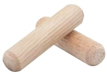 CTRSM Holzdübel, 500-1000 Stück Stifte M6/M8/M10 Schrank Schublade rund geriffelt Holz Handwerk Dübel Stifte Stangen Set Möbelbeschlag Stifte(M6 x 30mm 500pcs)
