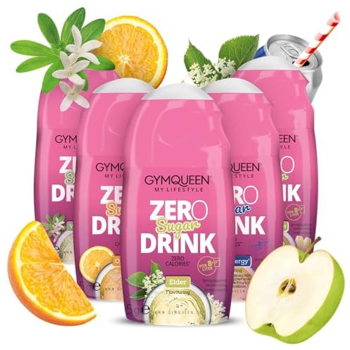 GymQueen Zero Sugar Drink 5er Box, zuckerfrei, Getränkesirup in praktischen 65ml Fläschchen, ideal für Training und Alltag
