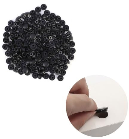 100 Stück Scharnierschraubenabdeckung Schwarz 5mm Kunststoff