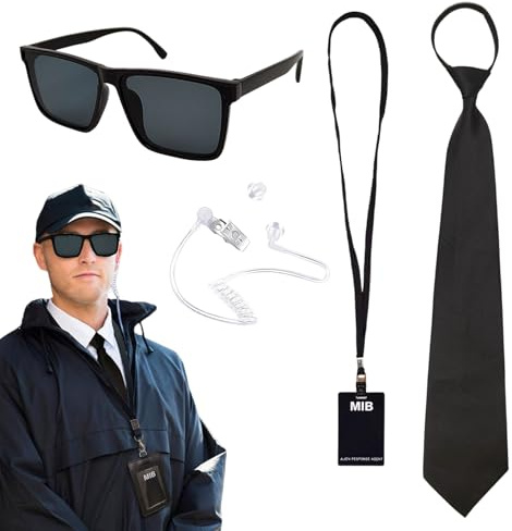 TUONYIS 5 Piezas Accesorios para Agentes, Juego de Accesorios para Disfraz.