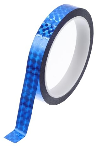HEROFFIX Ruban À Rayures Bleu Laser 1 Pc Pour Voiture Moto Bateau BOPP | Matériau BOPP, Dimensions 50m x 1.5cm, Modèle Argyle, Facile À Installer, Pour Garnitures, Grilles, Anneaux De Phares