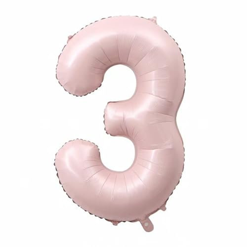Alaoo Foil Ballons,Numéro 3 Ballons Fête Grands 40pouces,Ballon Anniversaire Pour Femmes Filles Enfants Pour Décoration Fête à Thème Rose Remise Diplôme Baby Shower Célébrations Mariage