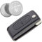 JONGO® - Coque de Clé CE0523 Compatible avec Peugeot 207 307 308 407 3008 5008 & Compatible avec Citroën C2 C3 C4 C5 C6 C8 - Télécommande Plip 2 Boutons + Pile CR1620