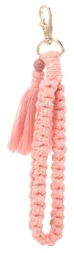 minkissy Porte-Clés Style Rétro Pour Clés Porte-Clés Stitch Cordon De Poignet Bracelet Fait Main Cordon De Clé En Macramé Porte-Clés Pour Femmes Accessoires