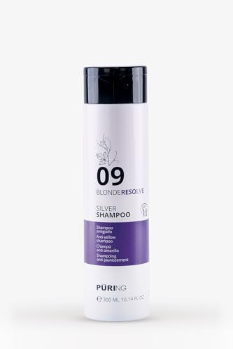Puring 09 Blonderesolve Silver Shampoo 300 ml | speziell für gebleichtes, blondes und graues Haar