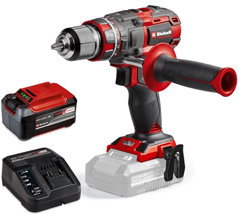 Einhell Professional Akku-Schlagbohrschrauber TP-CD 18/80 Li-i BL Power X-Change (18 V, Brushless, 80 Nm, Schlagbohrfunktion, 13 mm Bohrfutter, 2 Gang, inkl. 5,2 Ah Akku & Ladegerät)