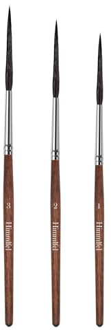Himmlfel Pinceles para Escritura, 3 Pinceles trazadores extralargos para Acuarela, acrílico y óleo, Pincel Scroll Rellenar Esquinas, marcar, trazar contornos y Trabajar Bordes