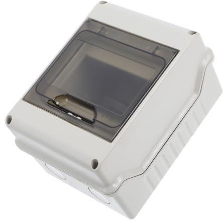 Ciieeo Verteilerkasten Ip65 mit 5 Schaltkreisen Kunststoffbox mit Transparenter Abdeckung Wetterfeste Kabelabdeckung für Außensteckdosen und Elektroinstallationen