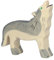 cama24com Wolf heulend Holzfigur Holzspielzeug von Holztiger mit Palandi® Sticker