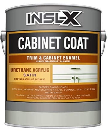 INSL-X CC550109A-01 Cabinet Coat Enamel, Satin Sheen Paint, 1 Gallon, White, 128 Fl Oz (Pack of 1)