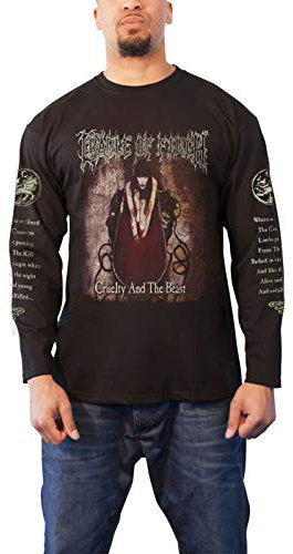 Cradle of Filth T Shirt Cruelty and The Beast Official Black Mens Long Sleeve