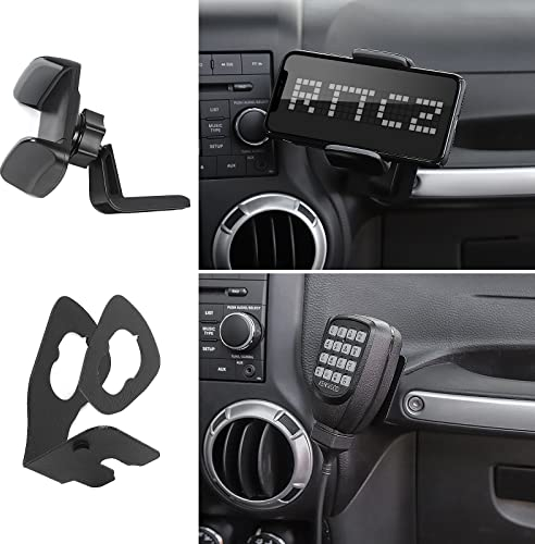 RT-TCZ Für Wrangler JK Radio-Mikrofon-Halterung, Beifahrer-Haltegriff, Walkie-Talkie-Telefonhalterung für Jeep Wrangler JK JKU 2011 2012 2013 2014 2015 2016 2017
