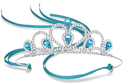 Lovelyshop Bunte Edelsteine Gold Strass Tiara/Krone für kleine Mädchen in Prinzessin Partei Karneval Halloween Geburtstag